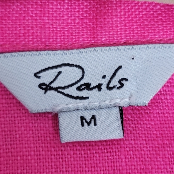 Rails Mackinley Linen Short Sleeve Button Up Shirt Size Medium. - Picture 8 of 13